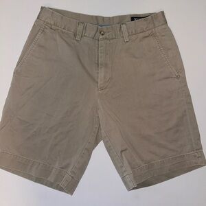 Polo Ralph Lauren Classic Fit khaki shorts 9” inseam flat front‎ VINTAGE sz 30